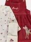 George Disney Bambi Pinafore Dress Bodysuit and Tights