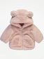 George Faux Fur 3D Ear Hood Jacket