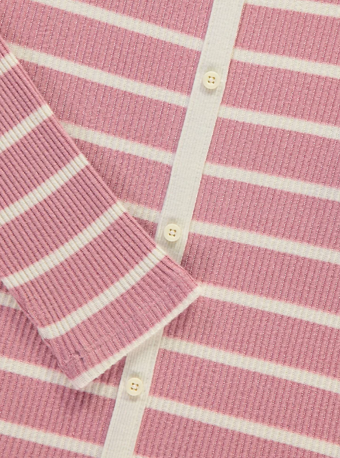 George Striped knitted Button Through Shirt & Trouser Set