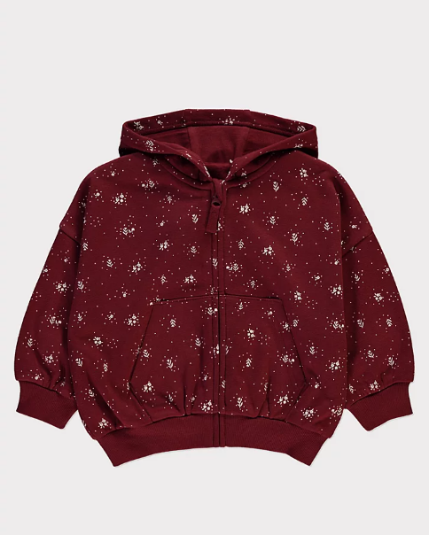 George Floral Zip Up Hoodie