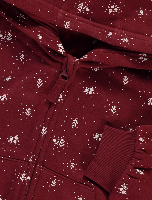 George Floral Zip Up Hoodie