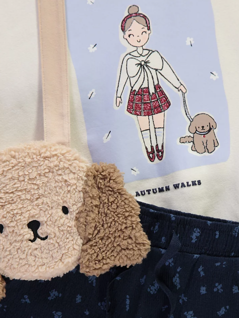 George "Autumn Walks" Sweatshirt & Trouser with Handbag