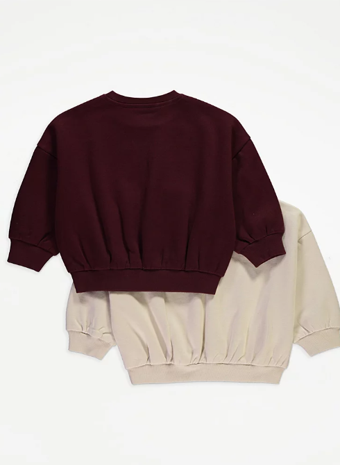 George Pack of 2 Oversized Sweatshirts