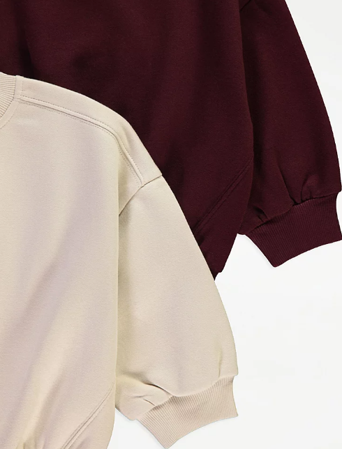 George Pack of 2 Oversized Sweatshirts