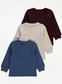 George Pack of 3 Waffle Long Sleeve Shirts