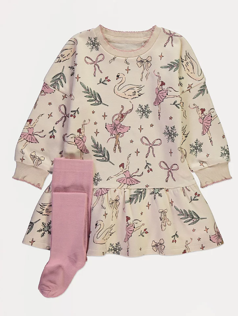 Ballerina Sweat Dress and Tights