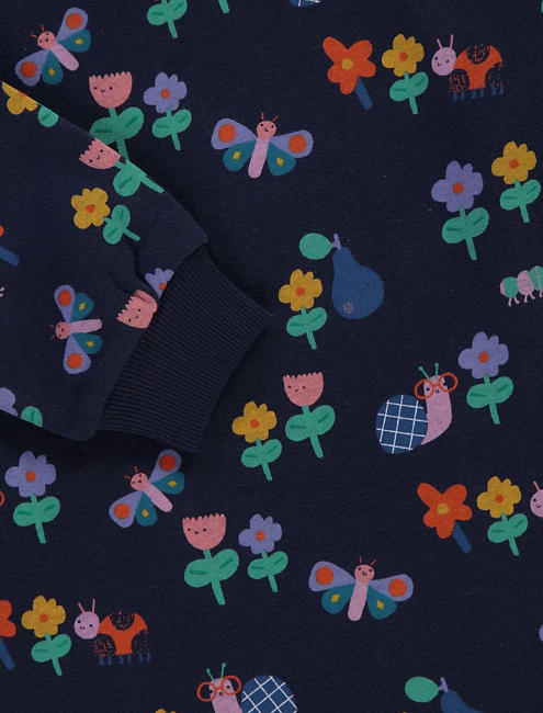 George Bug Print Long Sleeve Sweat Dress