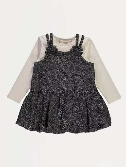 George Glitter Bow Dress and T-Shirt Outfit
