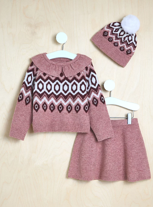 George Little Edit Argyle Jumper Skirt and Hat Outfit