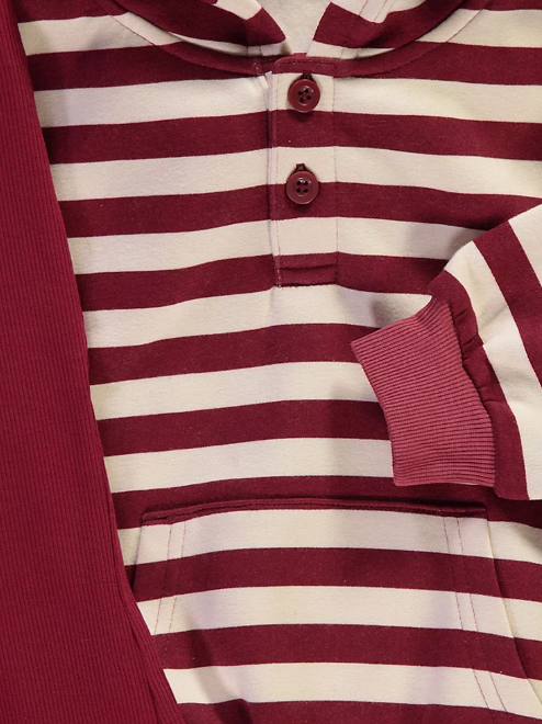 George Striped Hoodie with Flared Trouser Set