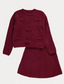 George Knitted Bow Shirt with Skirt Set