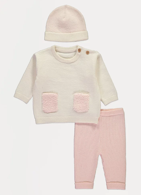 George Knitted Jumper Leggings and Hat Outfit