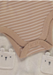 George Striped Long Sleeve Bodysuit and Dungarees Outfit