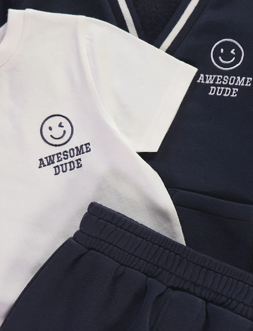 George "Awesome Dude" Cardigan T-Shirt & Trouser Set