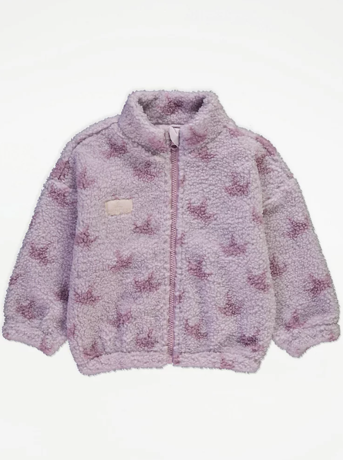 George 3Pc “Princess" Lilac Borg Jacket  & Tights Set