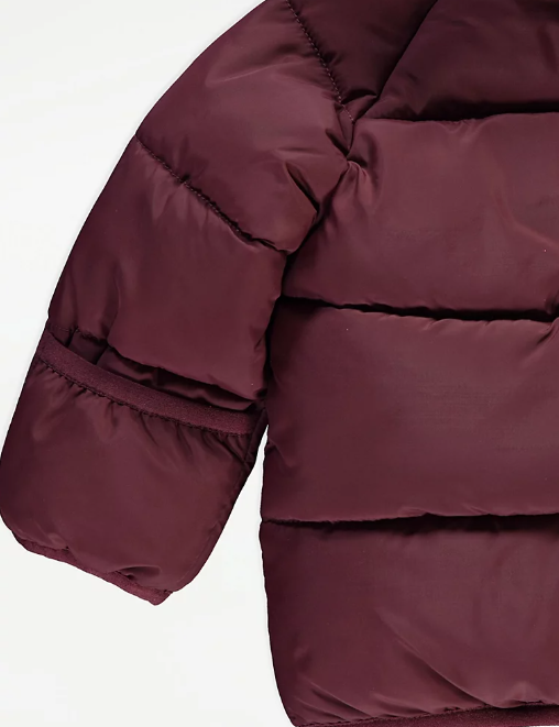 George Padded Fleece Lined 3D Ear Hooded Coat