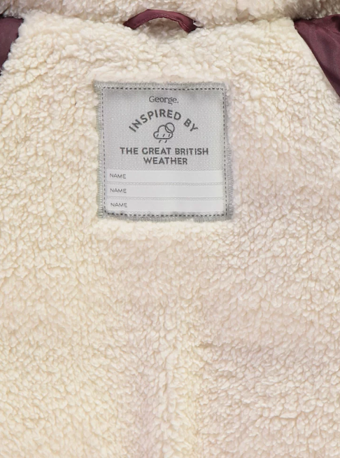 George Padded Fleece Lined 3D Ear Hooded Coat