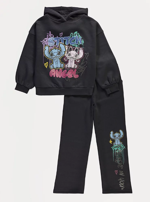 George Disney Stitch and Angel Sweatshirt and Joggers Outfit