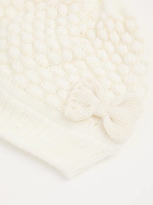 George Bow Sparkle Knitted Hat