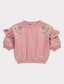 George Floral Embroidered Ruffle Sweatshirt