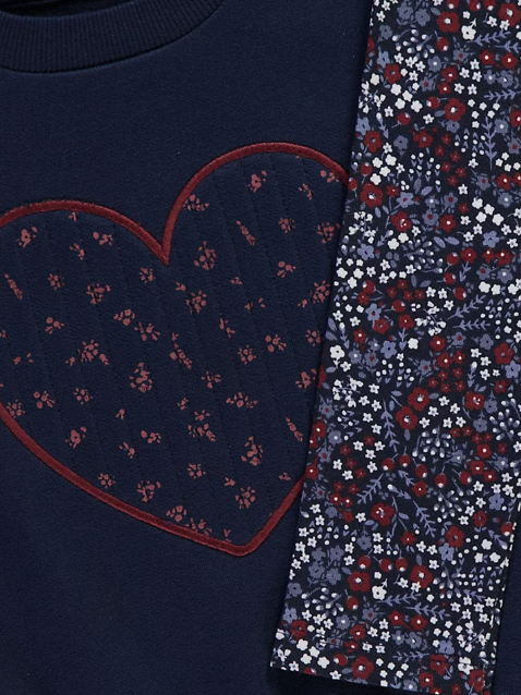 George Heart Floral Sweatshirt & Trouser Set