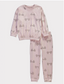 George Blush Foil Bow Velour Shirt & Trouser Set