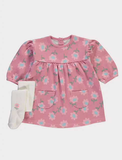 George Floral Sweat Dress and leggings Set