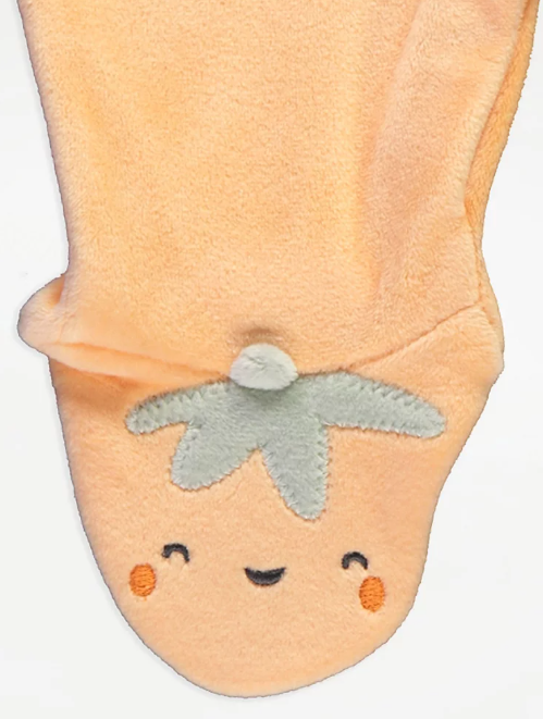 George Pumpkin Fleece Sleepsuit with Hat
