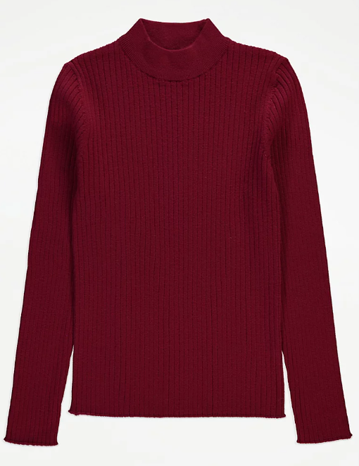 George Ribbed Funnel Neck Jersey