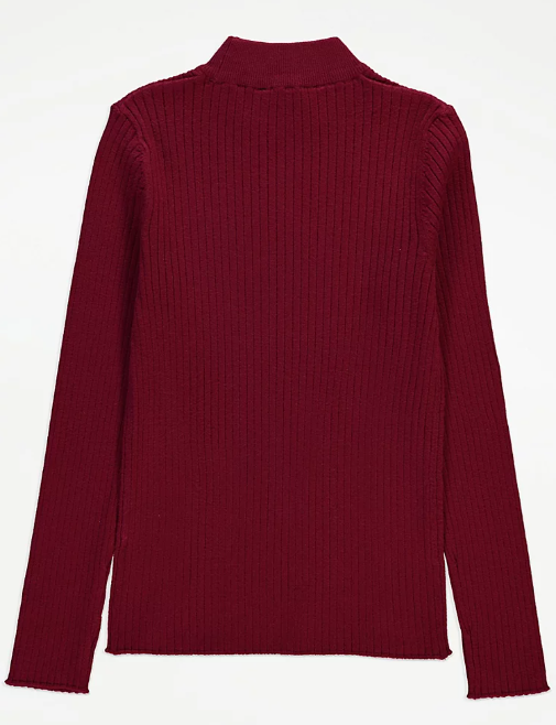 George Ribbed Funnel Neck Jersey