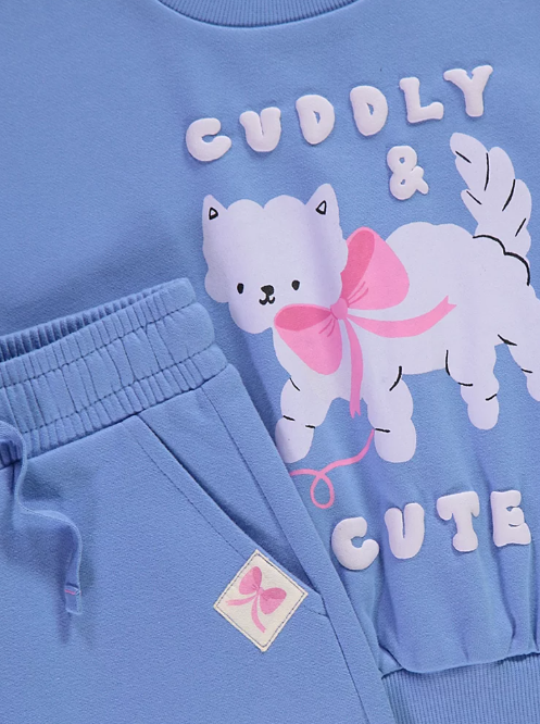 George "Cuddly & Cute" Sweat Shirt and Trouser Set