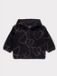 George Heart Print Zip Up Borg Hooded Jacket