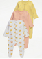 George Pack of 3 "Cheeky Little Cutie" Sleepsuits