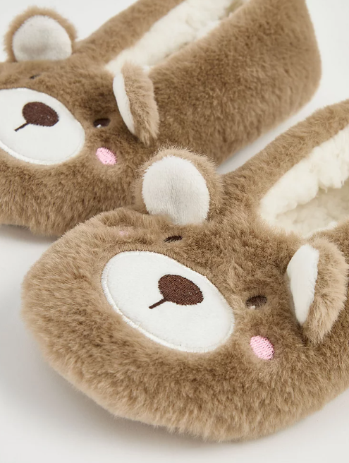 George Faux Fur Teddy Slipper Socks