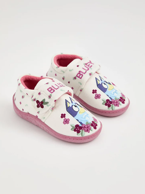 George "Bluey" White Flower Strap Slippers