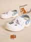 George Faux Fur Lined Animal Badge Clogs