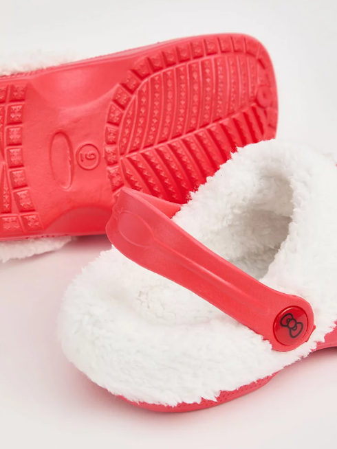 George "Hello Kitty" Badge Fleece Lined Clogs