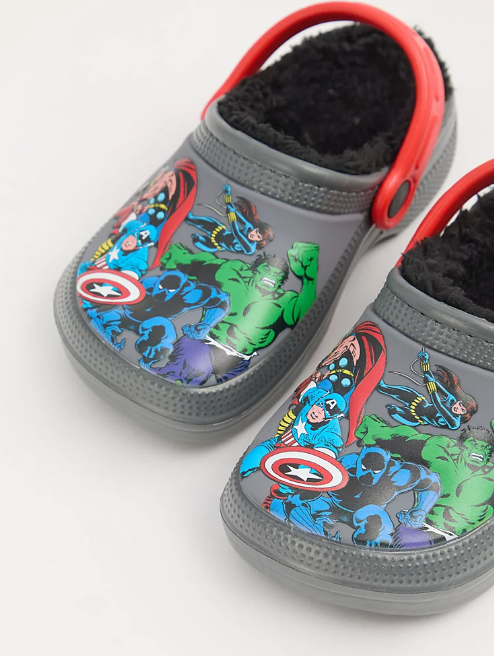 George Marvel Avengers Faux Fur Lined Clogs