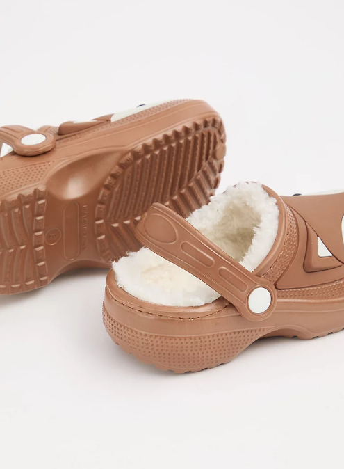 George Tan Fox Faux Fur Lined Clogs
