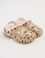 George Tan Cat Faux Fur Trim Clogs