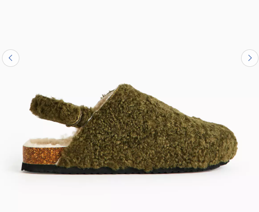 Tu Clothing Borg Ankle Strap Footbed Mules