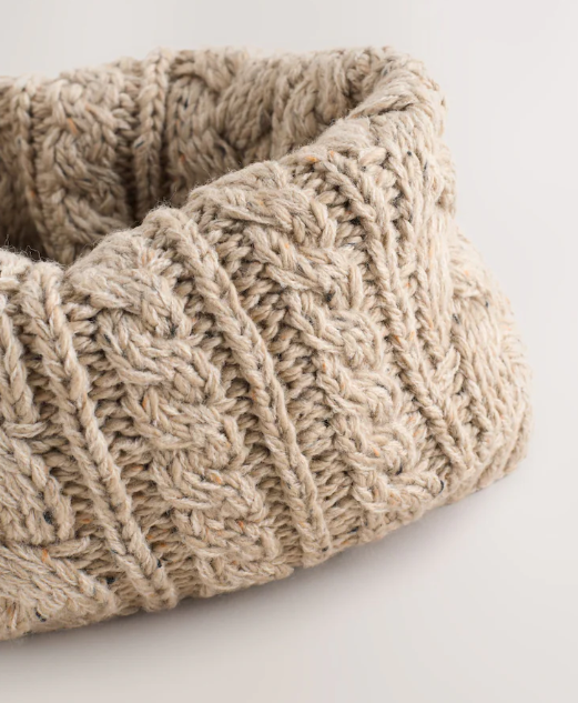 Next Neutral Cable Knit Snood