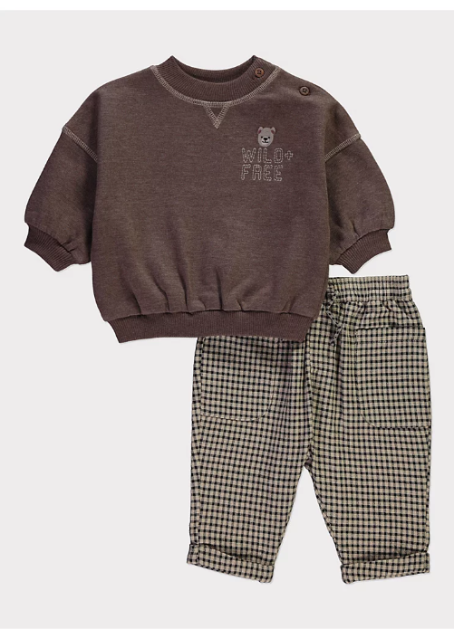 George Sweatshirt & Checked Trouser Set