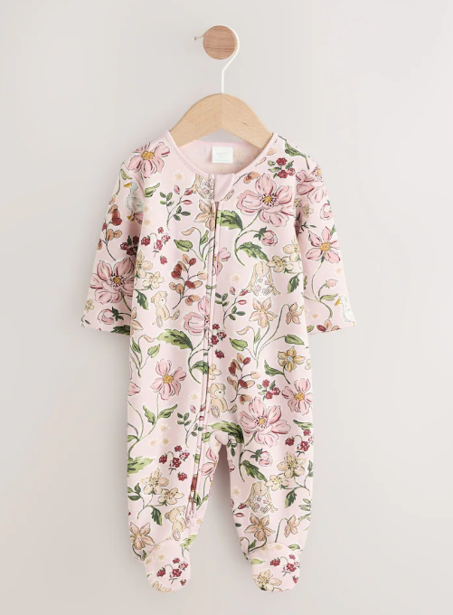 Next Floral Fleece Lined Sleepsuit