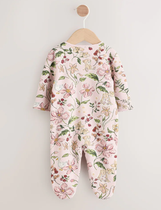 Next Floral Fleece Lined Sleepsuit