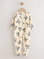 Next Bow Print Fleece Sleepsuit