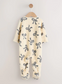 Next Bow Print Fleece Sleepsuit
