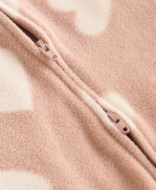 Next Heart Print Fleece Sleepsuit