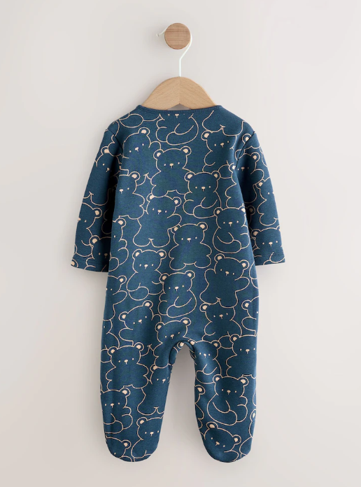 Next Bear Print Sweat Sleepsuit