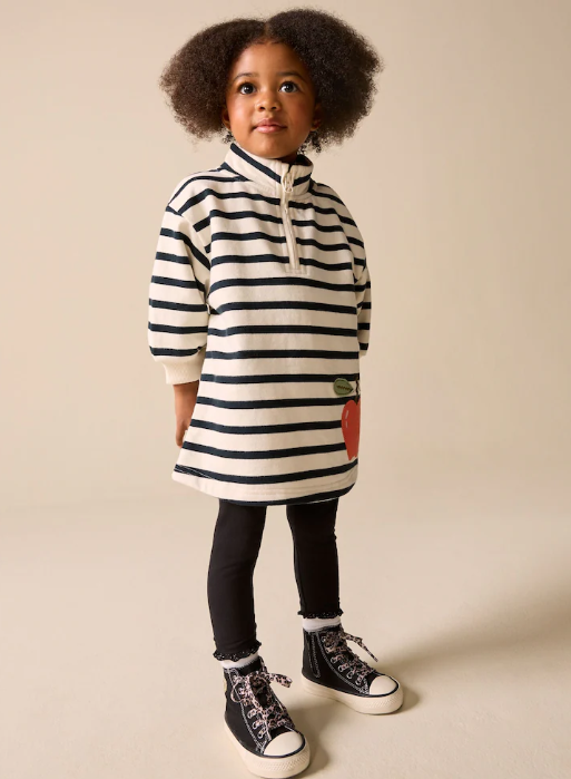 Next Apple Print Fleece lined long Sweat Shirt